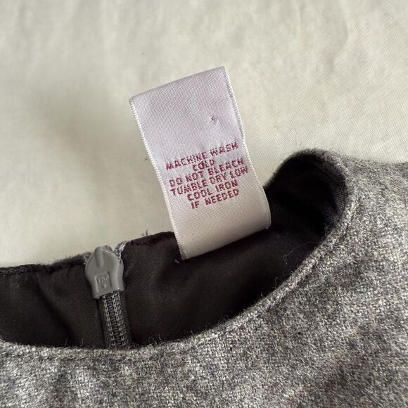 Y2K Girls Gymboree Gray Wool Blend Jumper Dress City France Pink Twirl Sz 6-12M - Picture 7 of 8